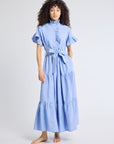 MILLE Clothing Victoria Dress in Blue Oxford