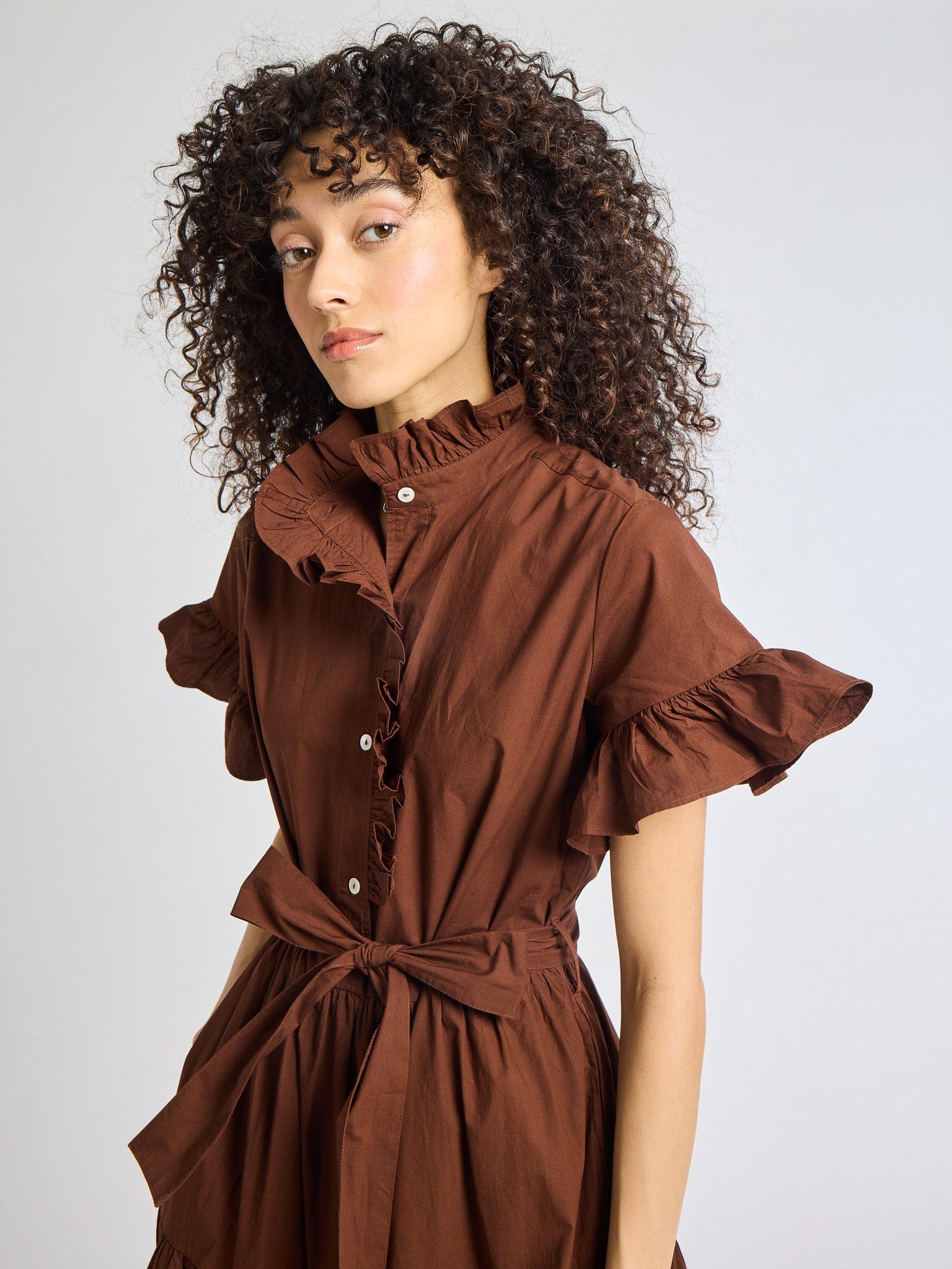 MILLE Clothing Victoria Dress in Chocolate
