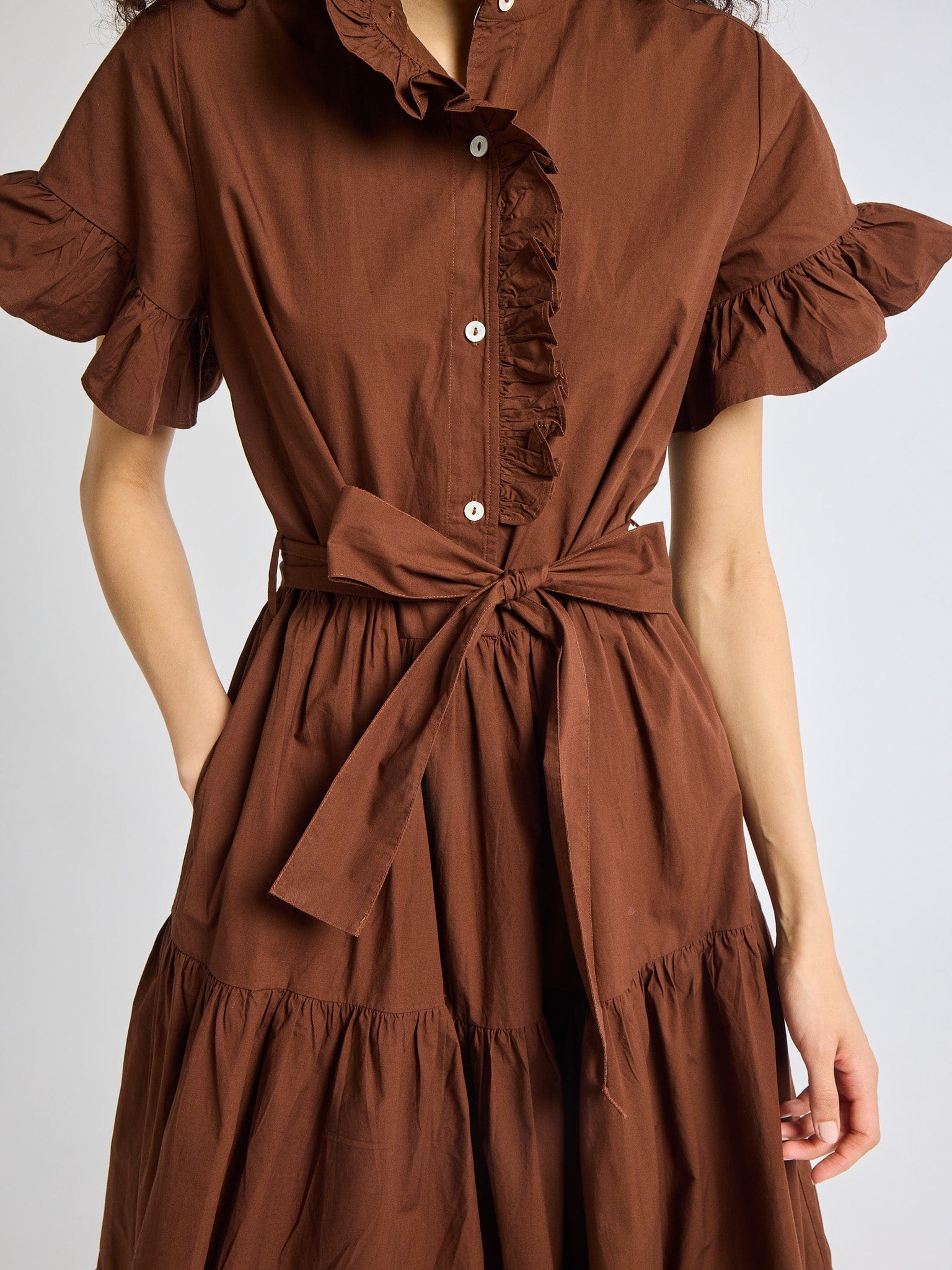 MILLE Clothing Victoria Dress in Chocolate