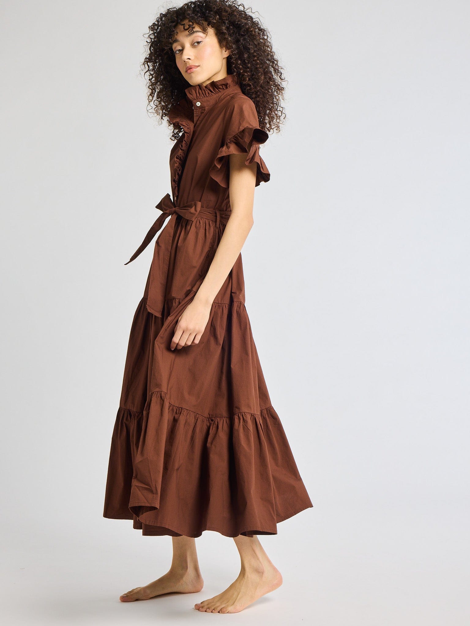 MILLE Clothing Victoria Dress in Chocolate
