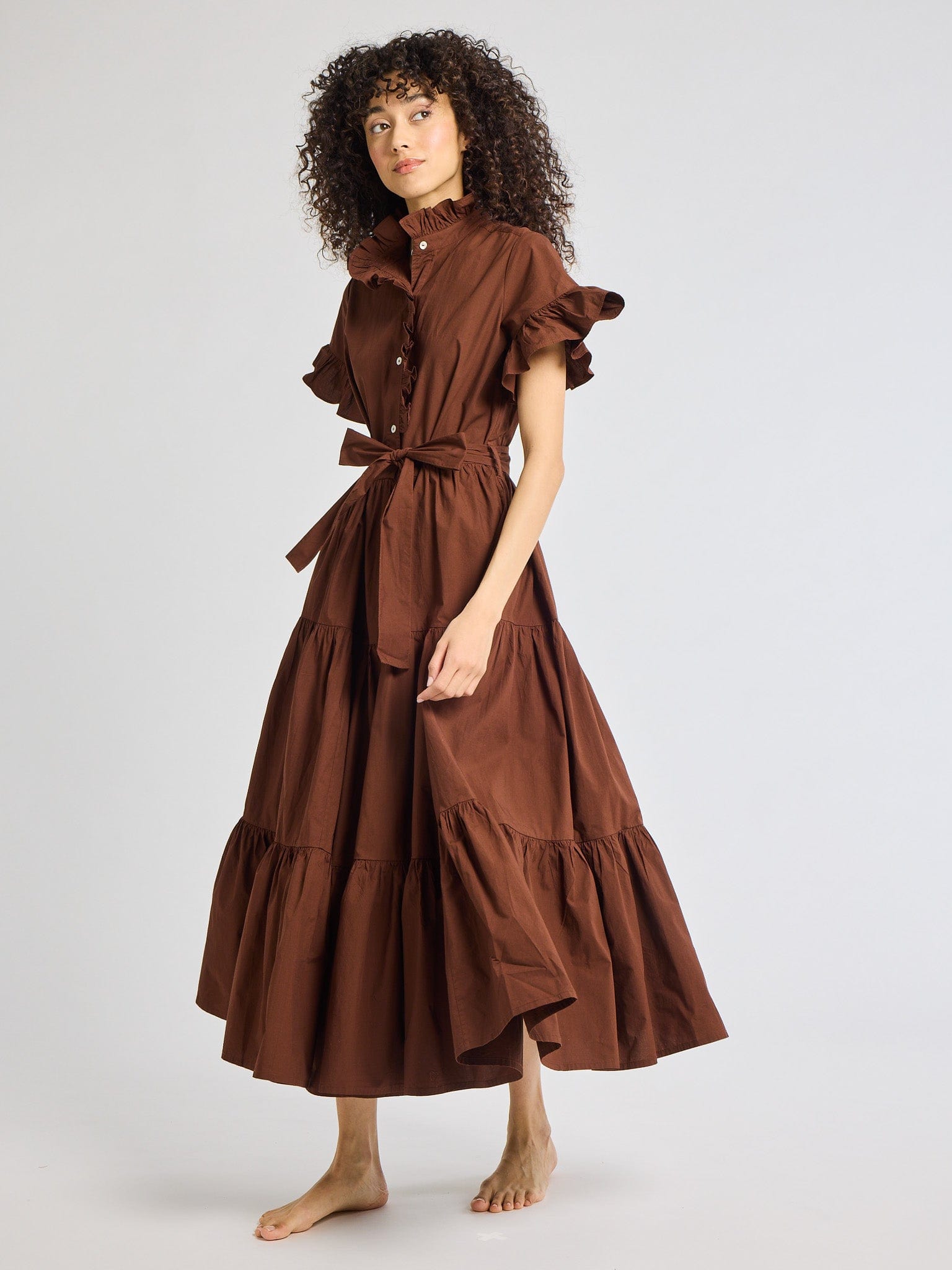 MILLE Clothing Victoria Dress in Chocolate