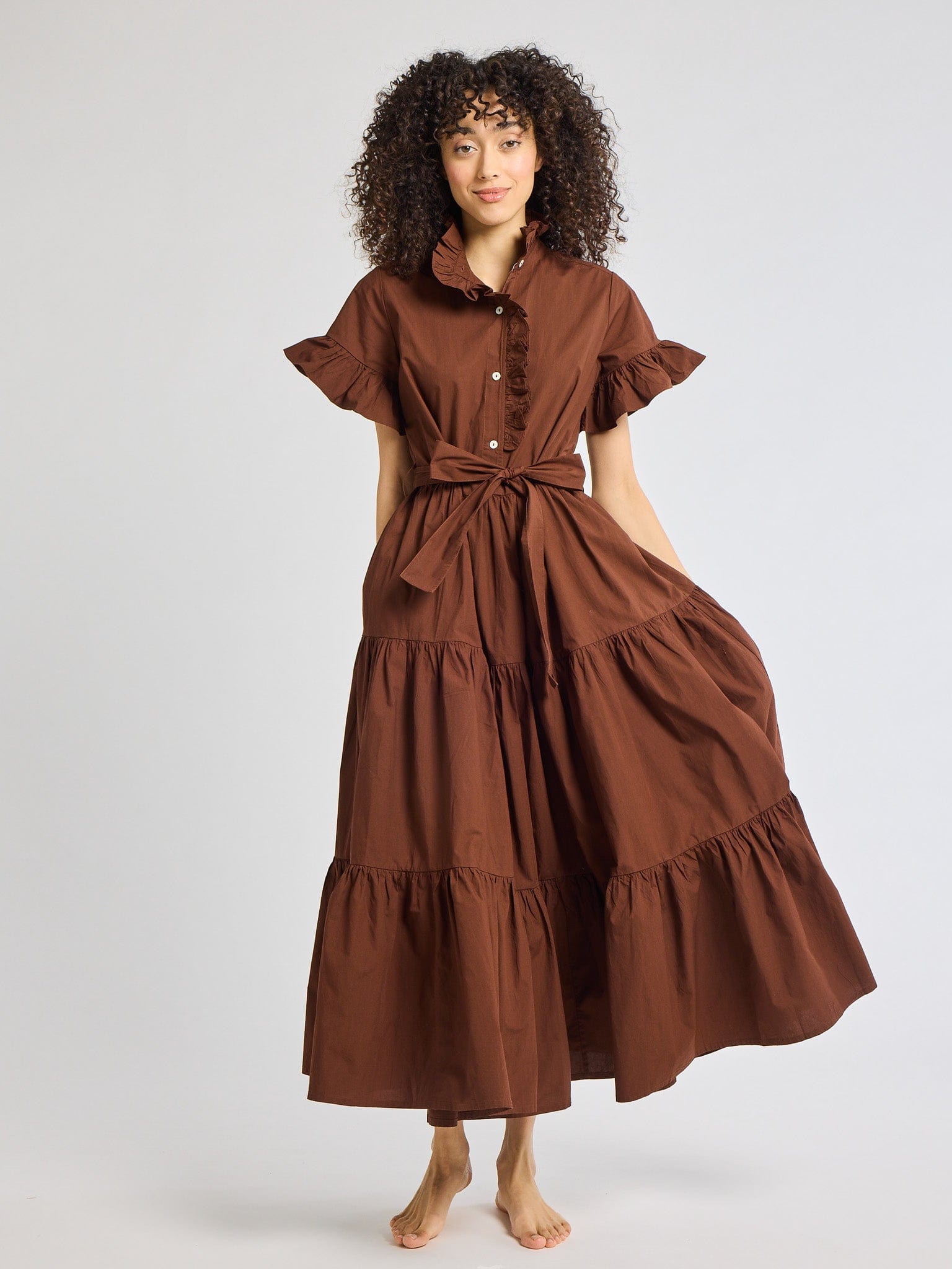 MILLE Clothing Victoria Dress in Chocolate