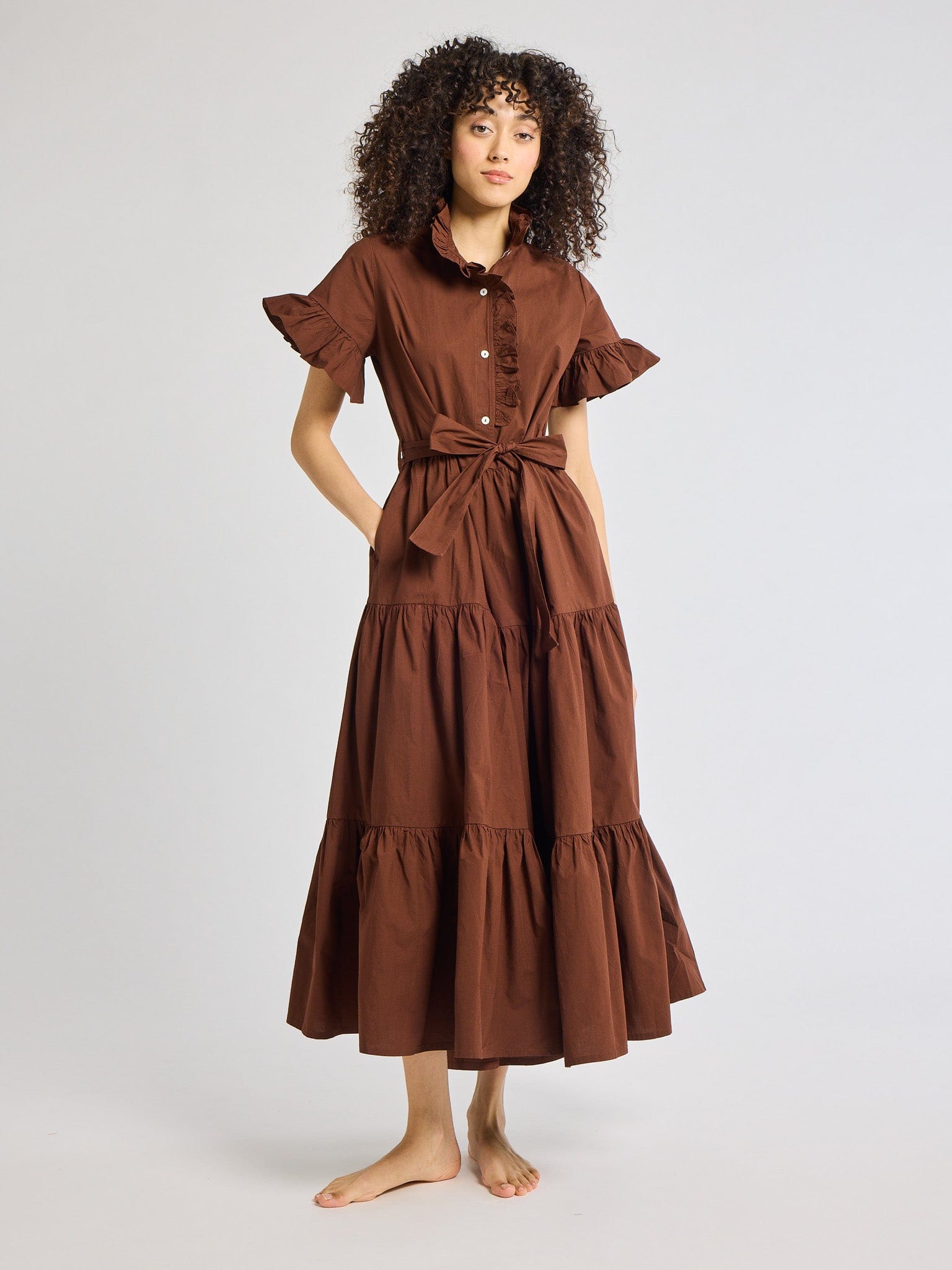 MILLE Clothing Victoria Dress in Chocolate