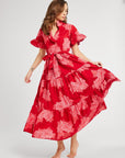 MILLE Clothing Victoria Dress in Crimson Floral