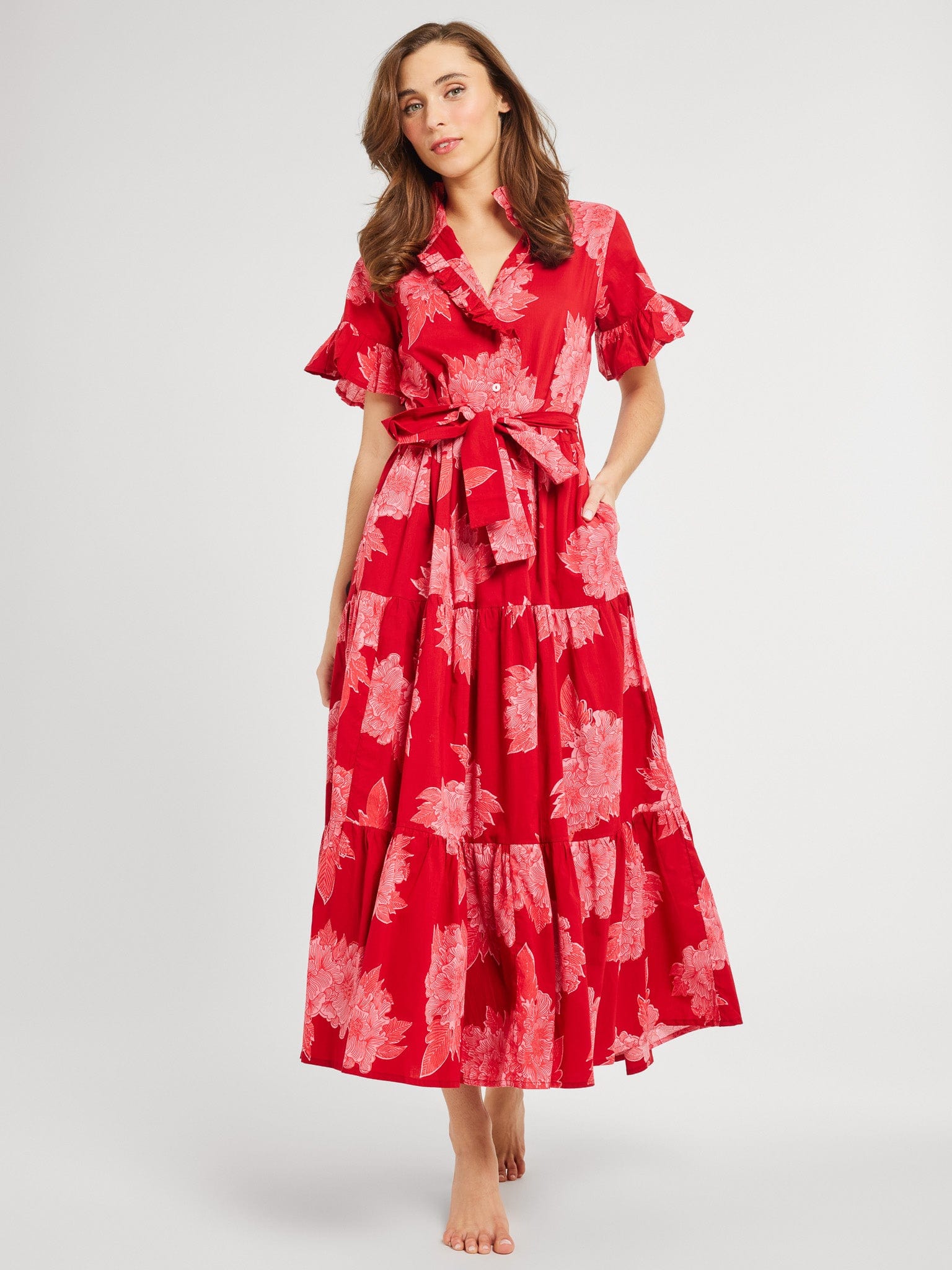 MILLE Clothing Victoria Dress in Crimson Floral