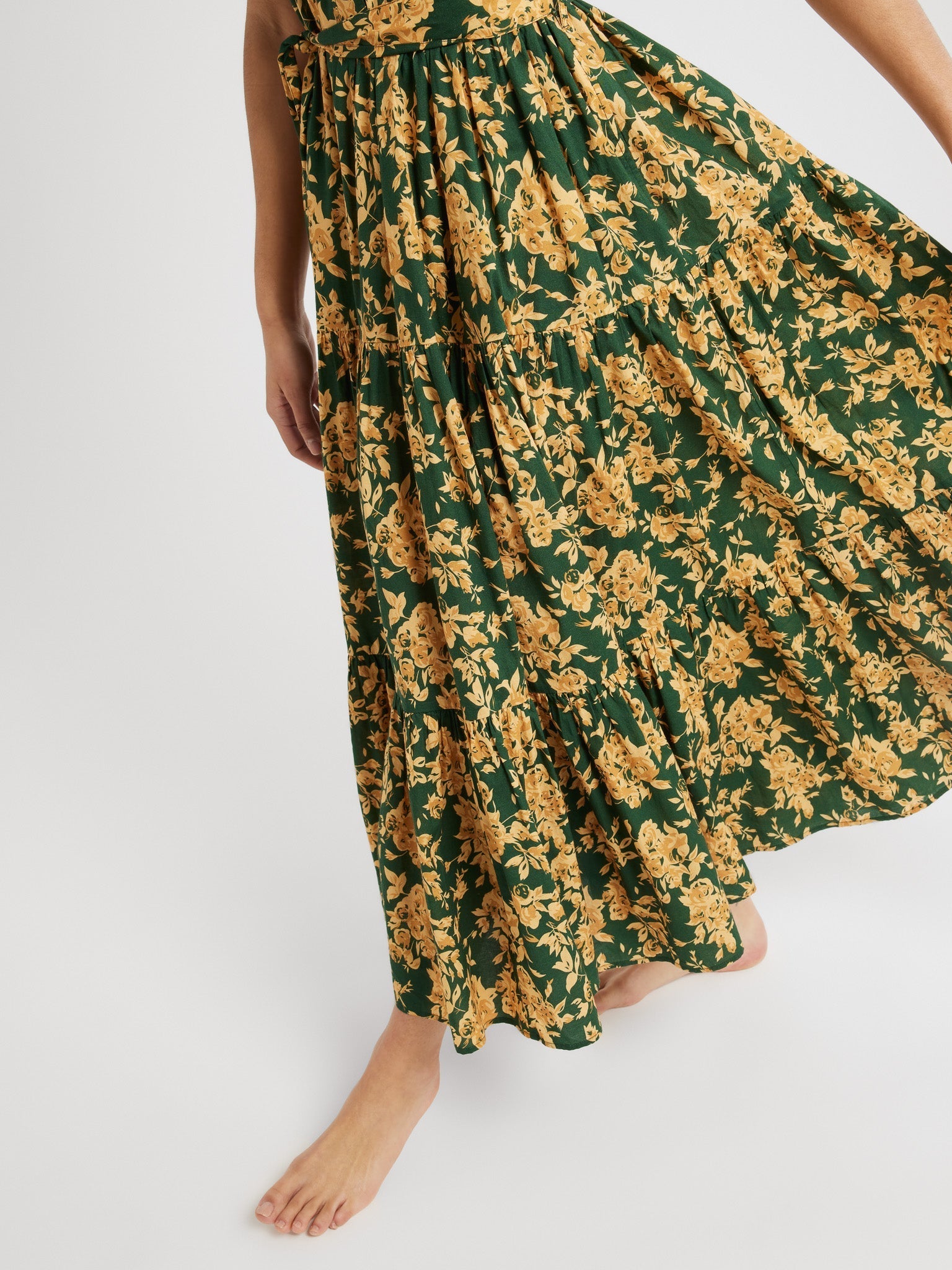 MILLE Clothing Victoria Dress in Emerald Bouquet