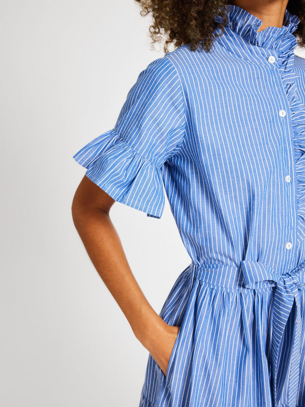 Victoria Dress in Harbor Stripe — view 10