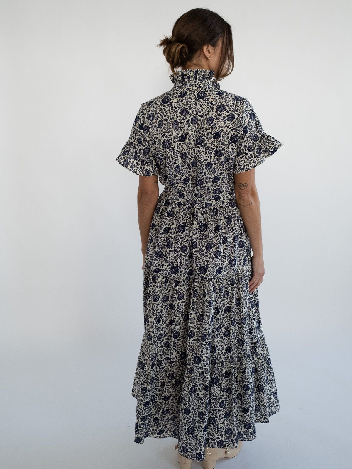 Victoria Dress in Indigo Floral — The cloth