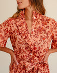 MILLE Clothing Victoria Dress in Peach Montmartre