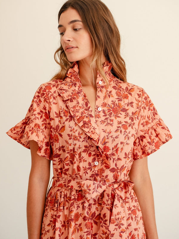 Victoria Dress in Peach Montmartre — view 12