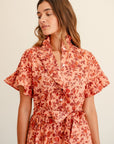 MILLE Clothing Victoria Dress in Peach Montmartre