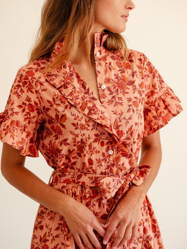 Victoria Dress in Peach Montmartre — view 17
