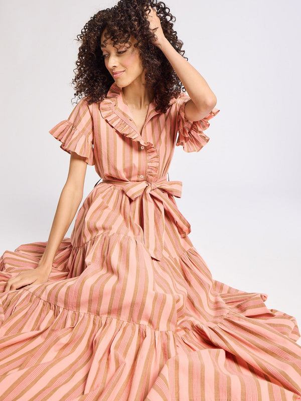 Victoria Dress in Santa Fe Stripe — view 7