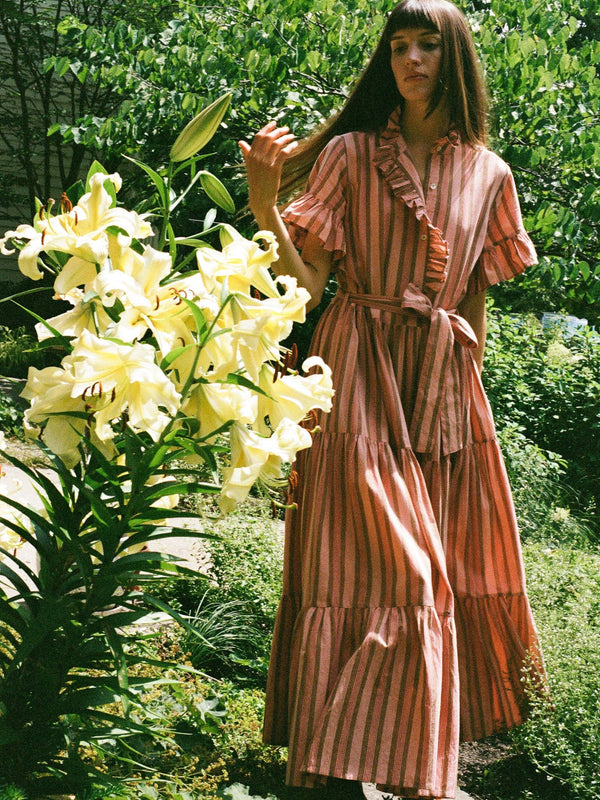 Victoria Dress in Santa Fe Stripe — view 12