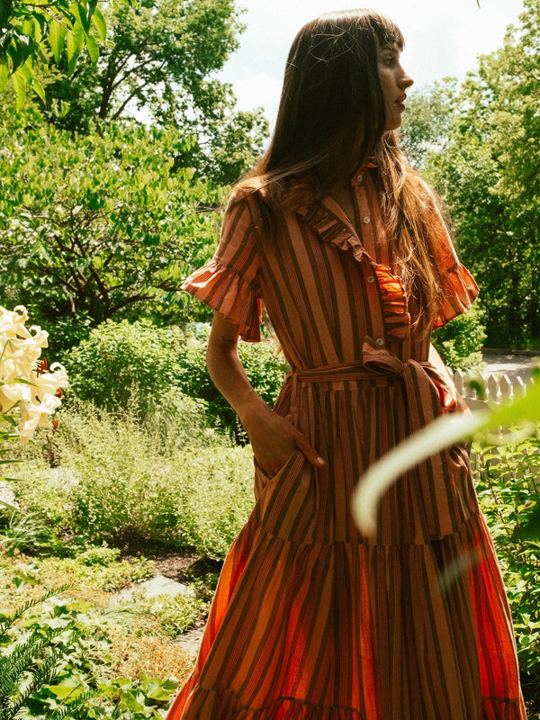Victoria Dress in Santa Fe Stripe — view 13