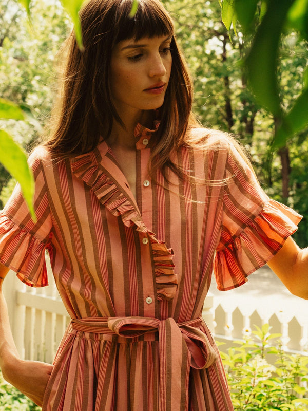 Victoria Dress in Santa Fe Stripe — view 14