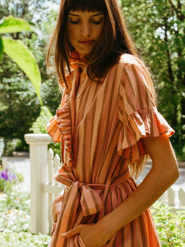 Victoria Dress in Santa Fe Stripe — view 15