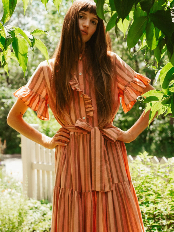 Victoria Dress in Santa Fe Stripe — view 19