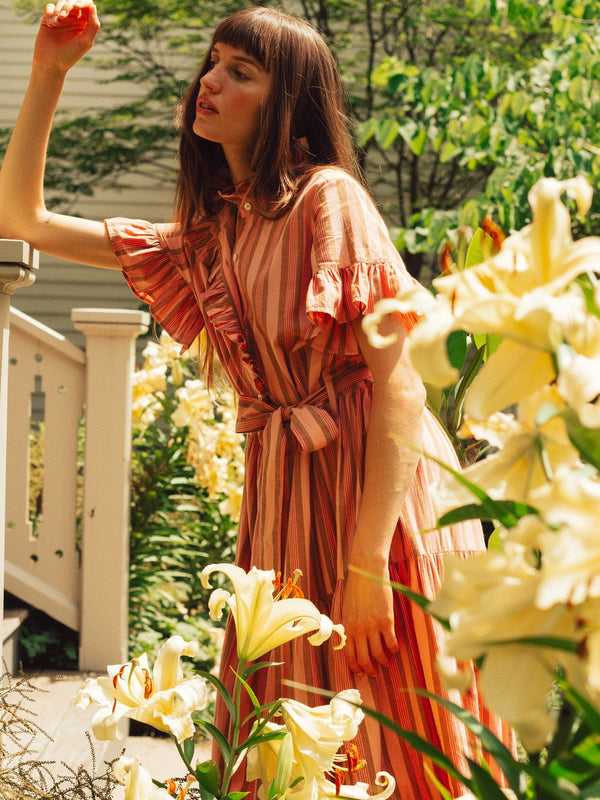 Victoria Dress in Santa Fe Stripe — view 22