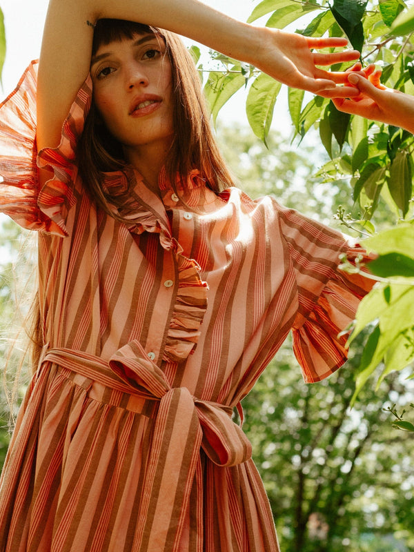 Victoria Dress in Santa Fe Stripe — view 24