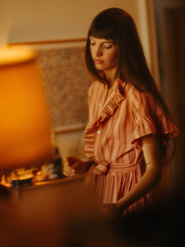 Victoria Dress in Santa Fe Stripe — view 28