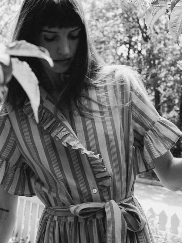 Victoria Dress in Santa Fe Stripe — view 29