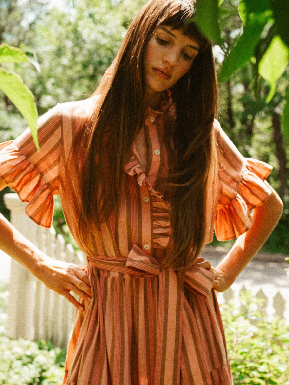 Victoria Dress in Santa Fe Stripe XS