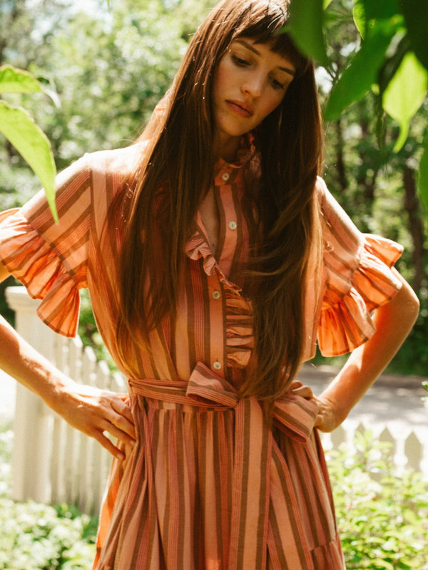 Victoria Dress in Santa Fe Stripe — view 3