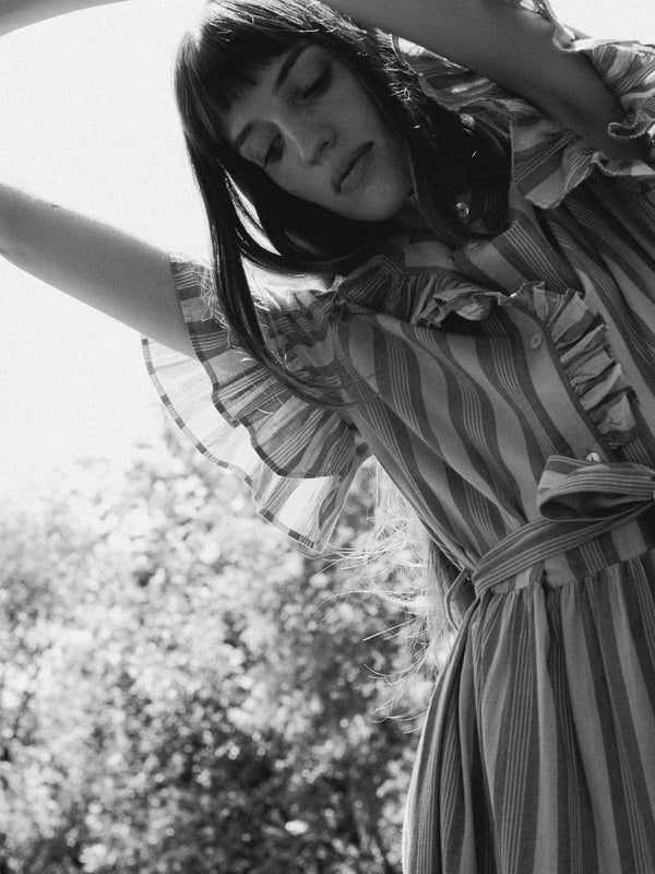 Victoria Dress in Santa Fe Stripe — view 32