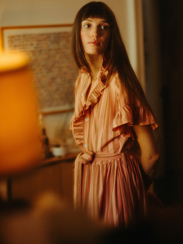 Victoria Dress in Santa Fe Stripe — view 34