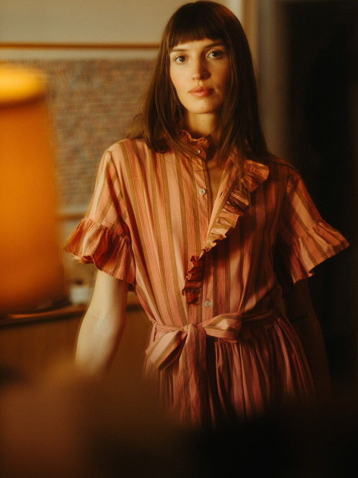 Victoria Dress in Santa Fe Stripe