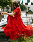 MILLE Clothing Victoria Dress in Scarlet Eyelet