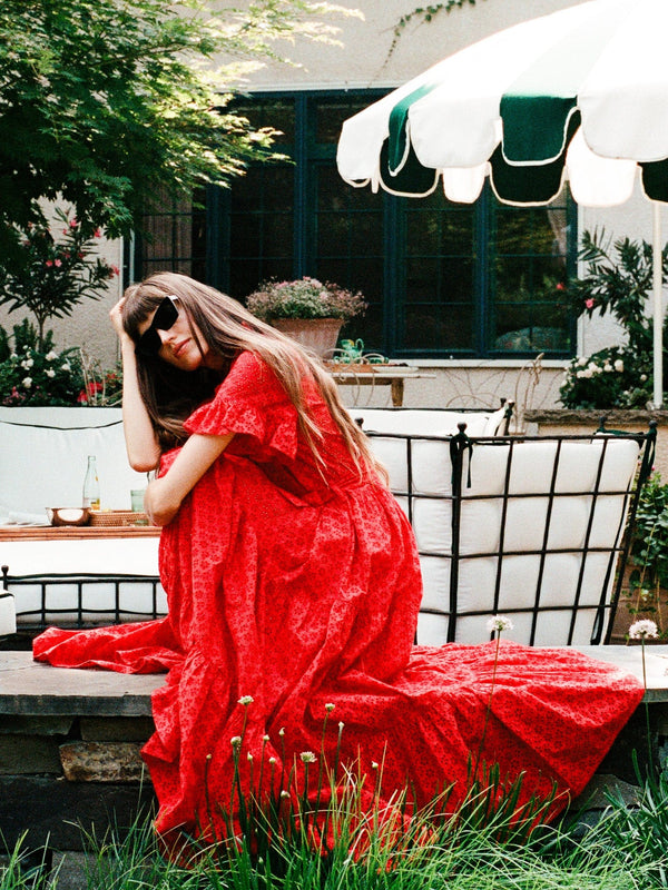 Victoria Dress in Scarlet Eyelet — view 10