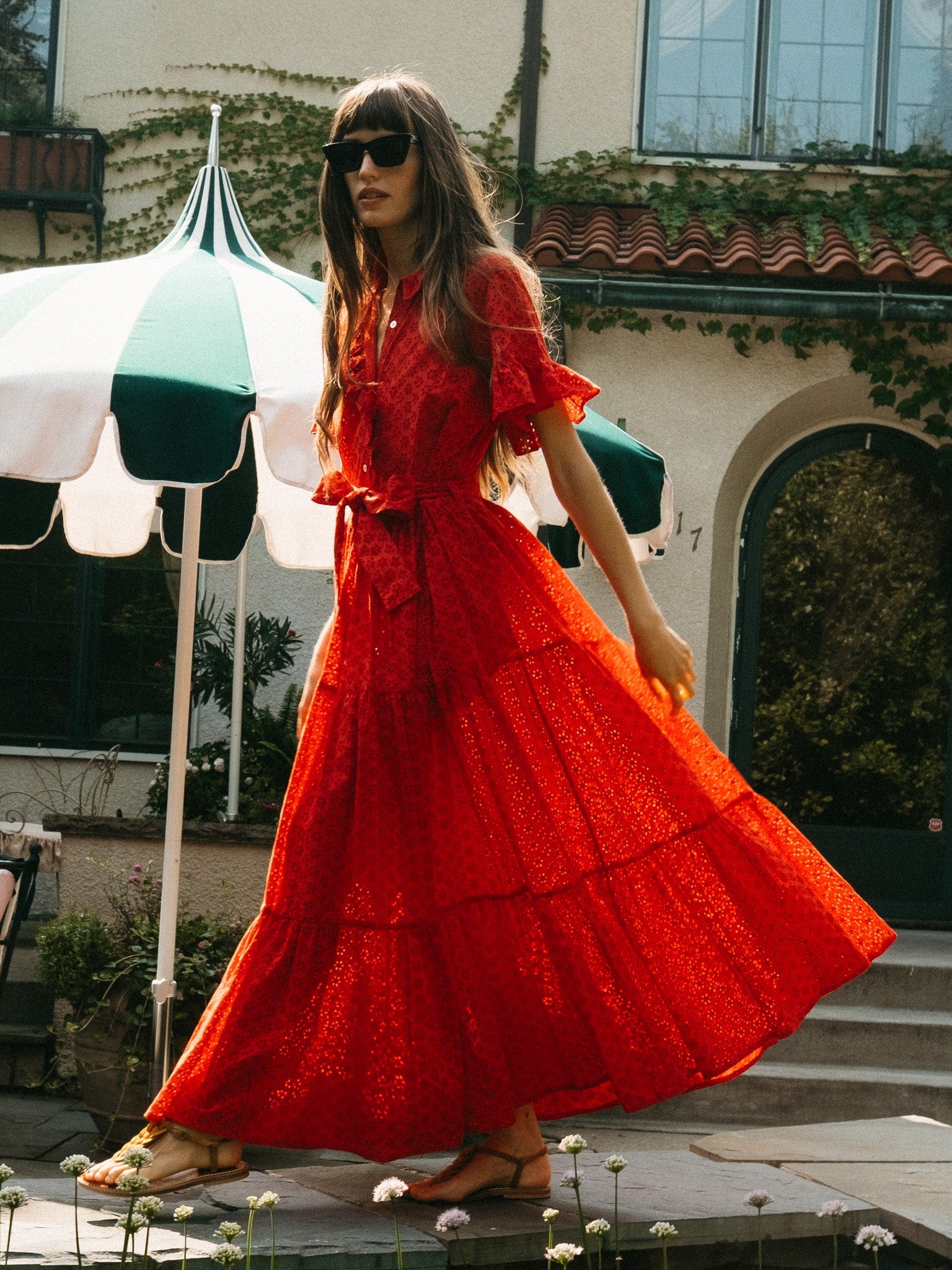 MILLE Clothing Victoria Dress in Scarlet Eyelet