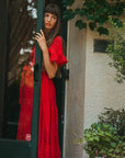 MILLE Clothing Victoria Dress in Scarlet Eyelet
