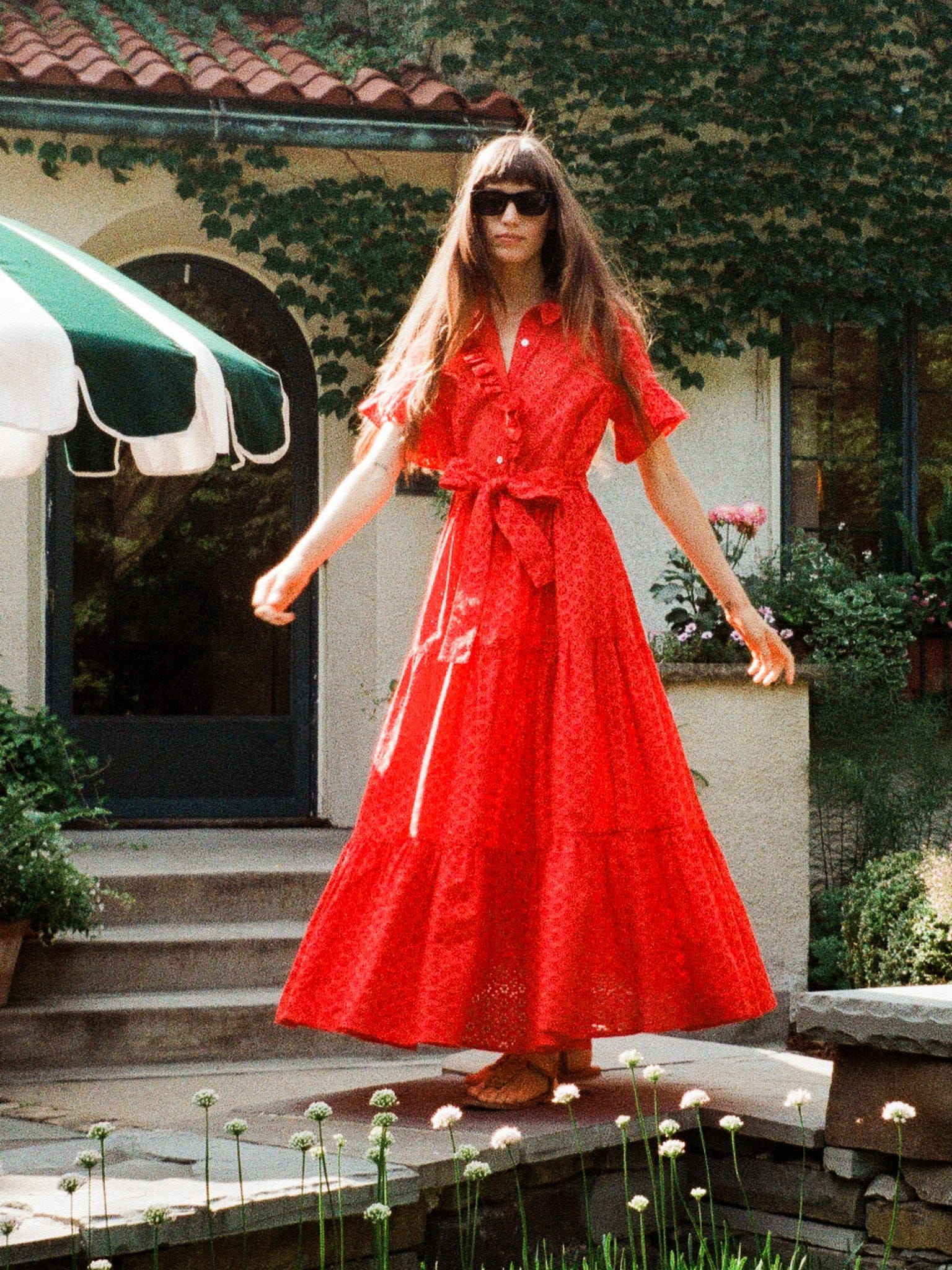 MILLE Clothing Victoria Dress in Scarlet Eyelet