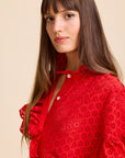 MILLE Clothing Victoria Dress in Scarlet Eyelet