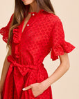 MILLE Clothing Victoria Dress in Scarlet Eyelet