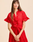 MILLE Clothing Victoria Dress in Scarlet Eyelet