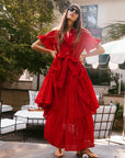 MILLE Clothing Victoria Dress in Scarlet Eyelet