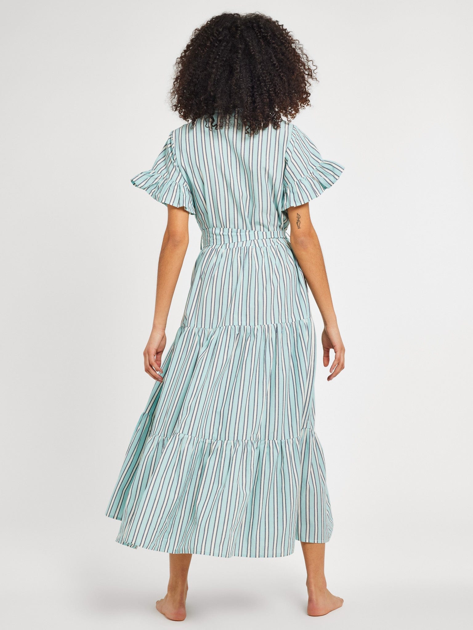 MILLE Clothing Victoria Dress in Seaglass Stripe