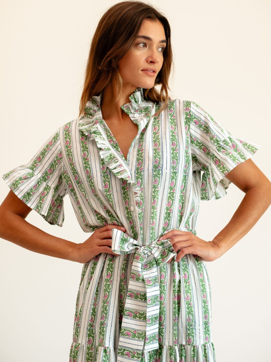 Victoria Dress in Sweet Pea Stripe — alternate view