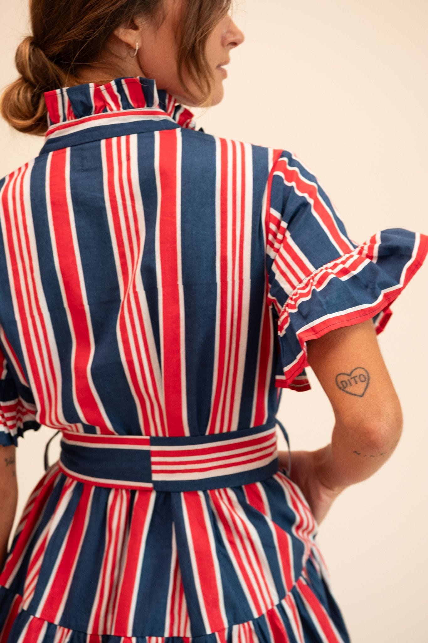 MILLE Clothing Violetta Dress in Sailing Stripe