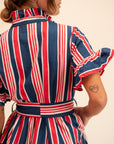 MILLE Clothing Violetta Dress in Sailing Stripe