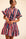 MILLE Violetta Dress in Sailing Stripe – mini tiered belted dress, front view