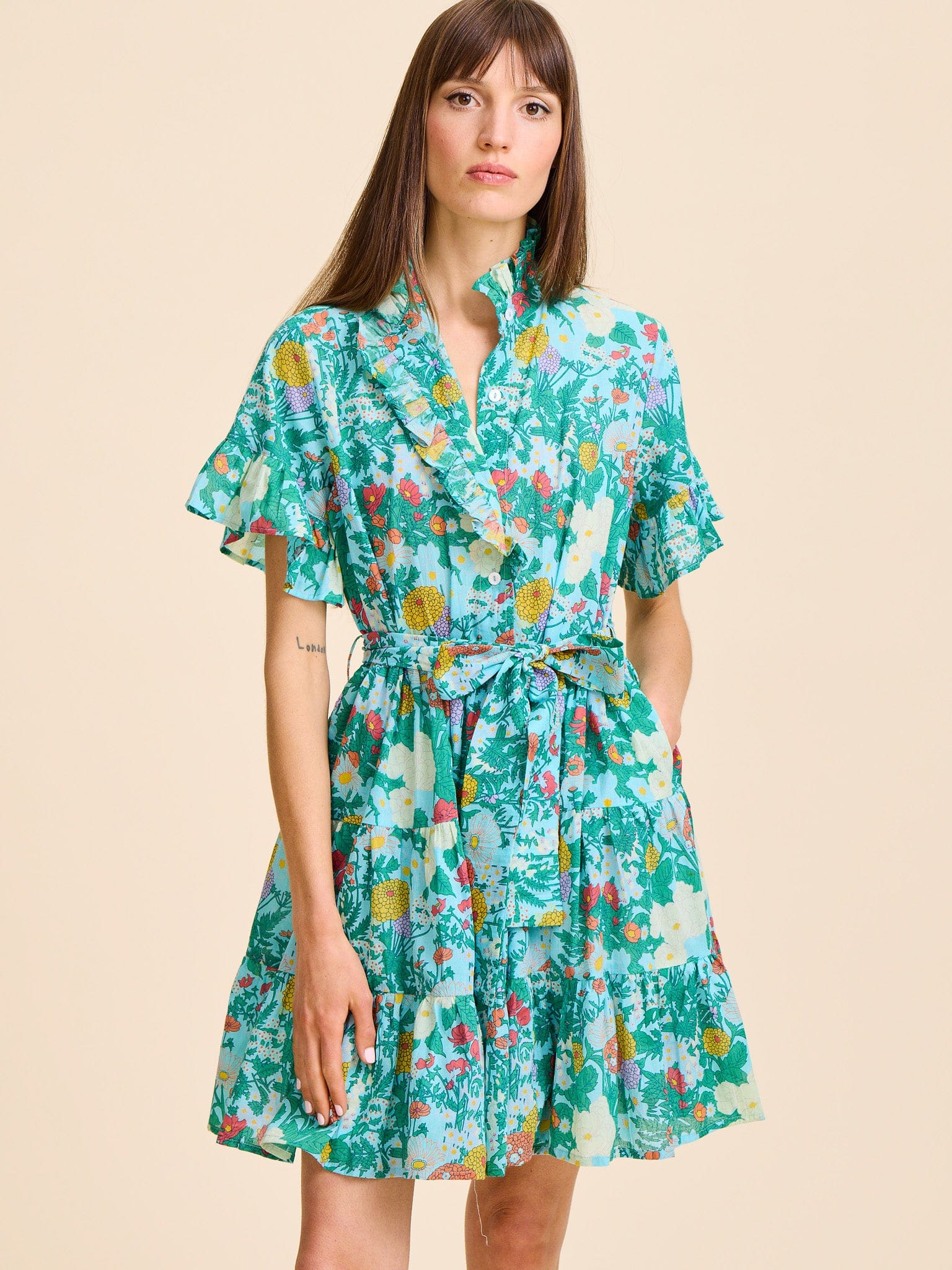 MILLE Clothing Violetta Dress in Swedish Garden