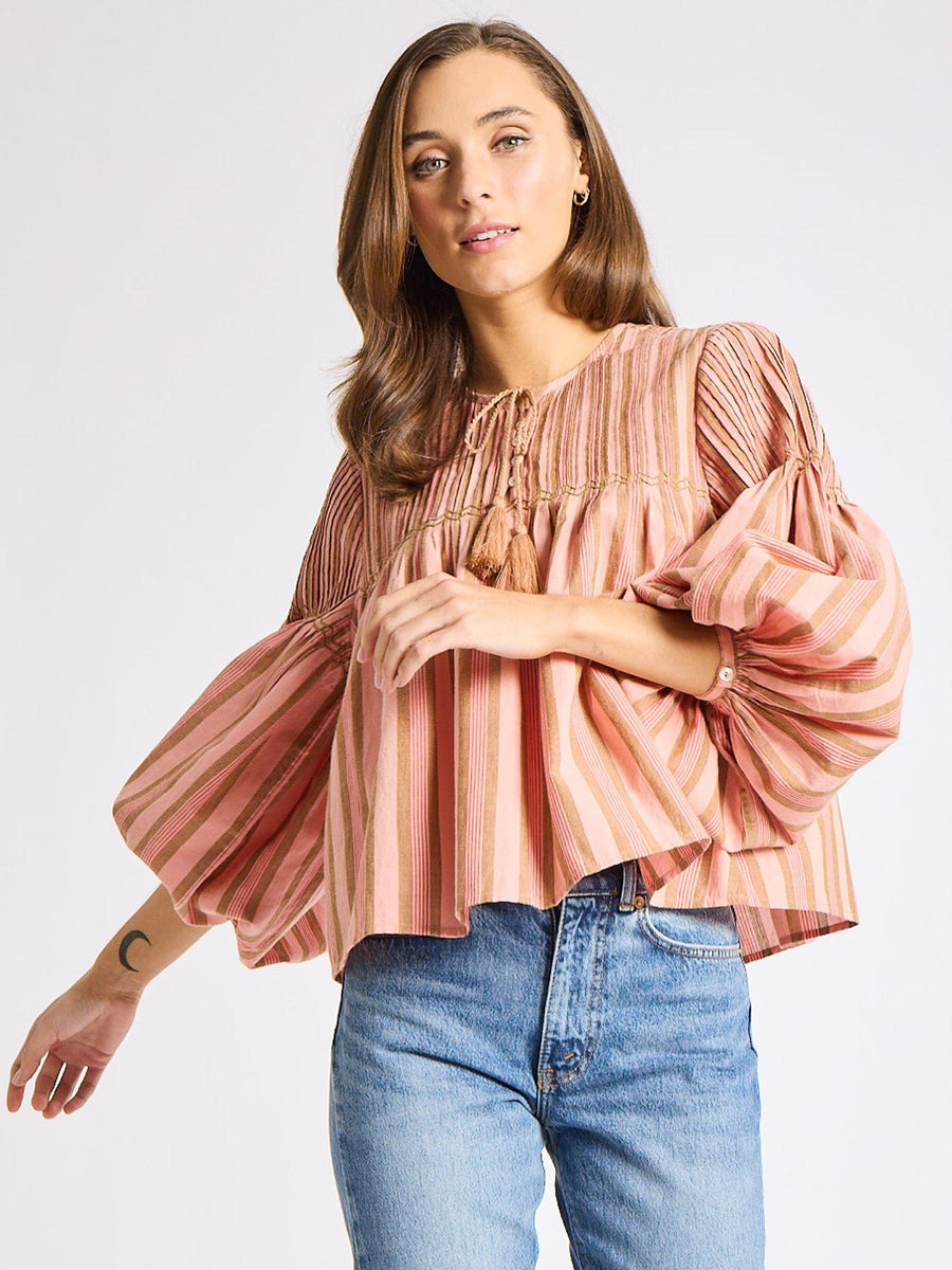 Vivienne Top in Santa Fe Stripe — alternate view