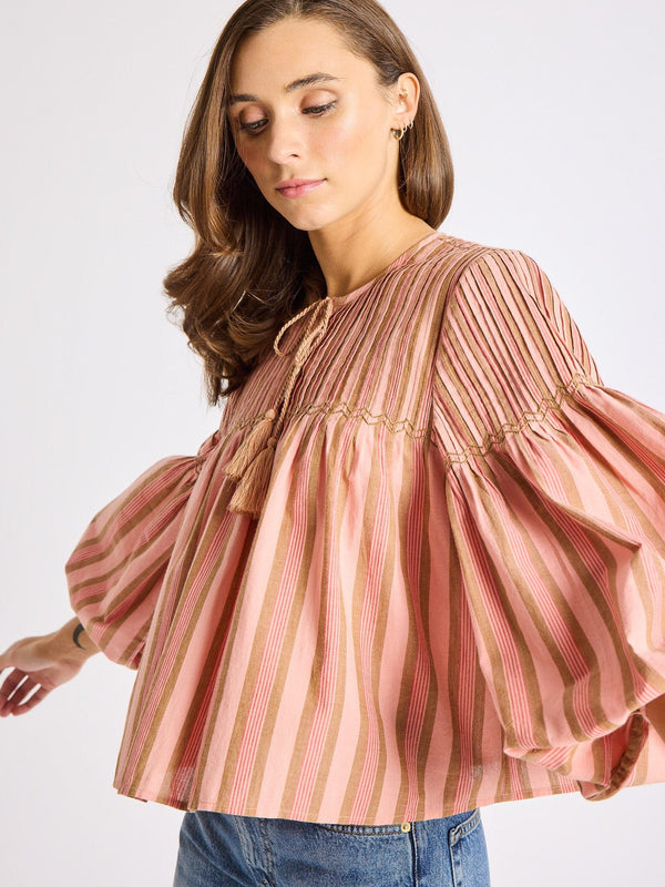 Vivienne Top in Santa Fe Stripe — view 5