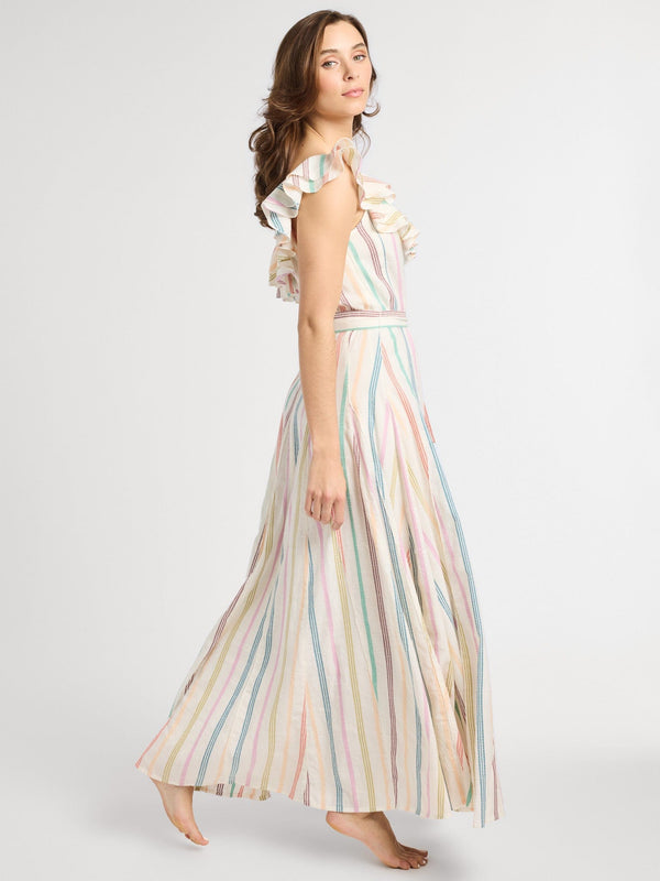 Yvonne Dress in Mallorca Stripe — view 5