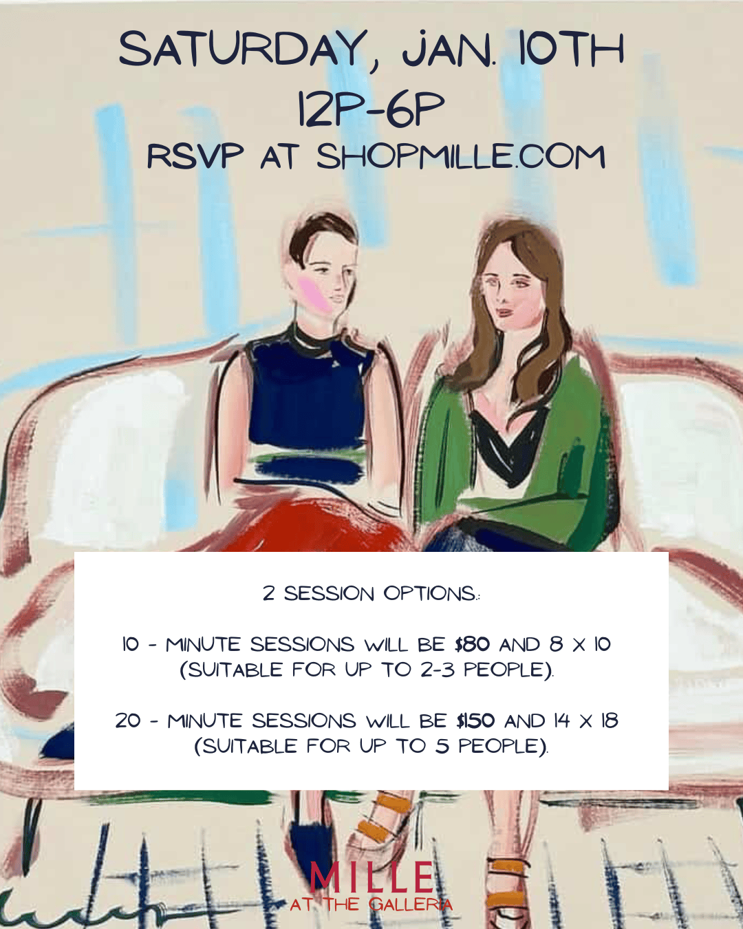 MILLE DAUGHTERS AND SUNS PORTRAIT SESSIONS - JANUARY 10TH